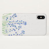 Blauwblaasblauw florale waterverf bossen Case-Mate iPhone case (Achterkant (horizontaal))