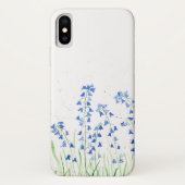 Blauwblaasblauw florale waterverf bossen Case-Mate iPhone case (Achterkant)
