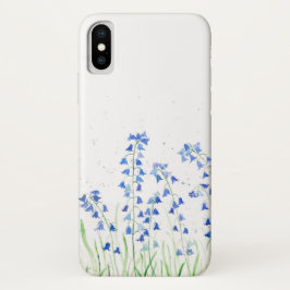 Blauwblaasblauw florale waterverf bossen Case-Mate iPhone case