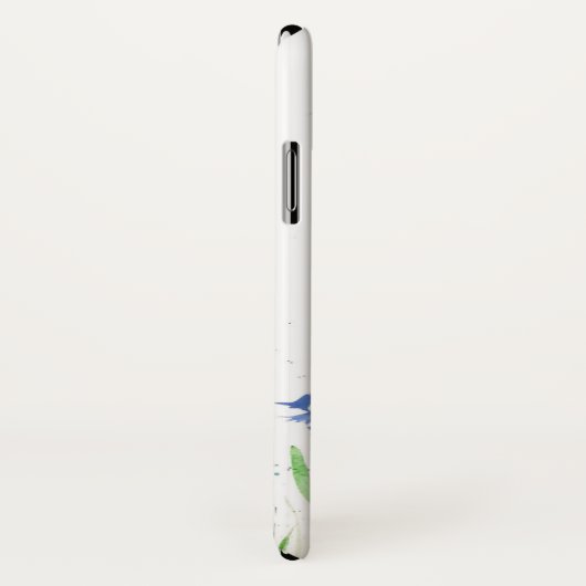 Blauwblaasblauw florale waterverf bossen Case-Mate iPhone case (Achterkant / rechts)