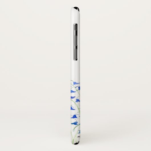 Blauwblaasblauw florale waterverf bossen Case-Mate iPhone case (Achterkant/links)