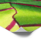 Blauwblad Hawaii Tropische bladbladerkunst Poster (Hoek)