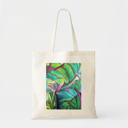 Blauwblad Hawaii Tropische bladbladerkunst Tote Bag (Voorkant)
