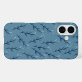 Blauwblad Waterverf Patroon Case-Mate iPhone Case (Achterkant (horizontaal))