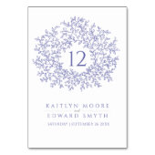 blauwbladcirkel monogram bruiloft kaart (Voorkant)