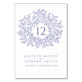 blauwbladcirkel monogram bruiloft kaart