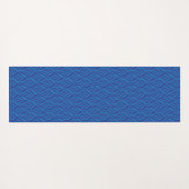 Blauwblauw en donkerblauw blad, gevild yogamat (Achterkant (horizontaal))