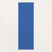 Blauwblauw en donkerblauw blad, gevild yogamat (Achterkant)