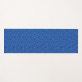 Blauwblauw en donkerblauw blad, gevild yogamat (Voorkant (horizontaal))