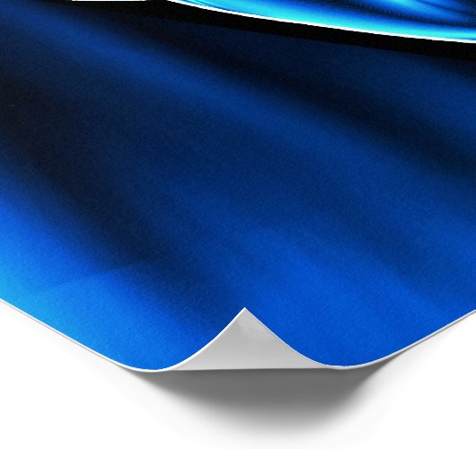 Blauwblauw Gloed Teeth Bite & Gums Dentist Poster (Hoek)