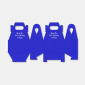 Blauwblauw voorvak bedankdoosjes (Uitgevouwen)