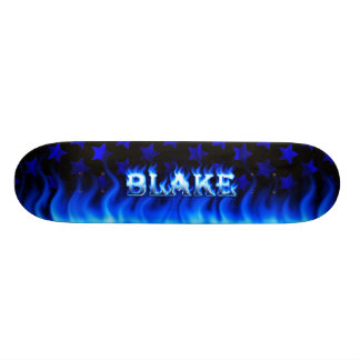 Blauwblauw vuur Skatersollie skateboard. Skateboard
