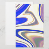 Blauwblauwe en gele zWIELEN Briefpapier (Voorkant / Achterkant)