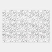 Blauwblauwe ombre Silver Glam Leopard Print Inpakpapier Vel (Voorkant 2)