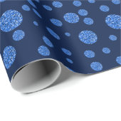 Blauwblauwe sterren op blauw cadeaupapier (Rol Hoek)