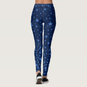Blauwblauwe sterren op blauw leggings (Achterkant)