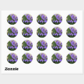 Blauwblauwe Violet Ronde Sticker (Vel)