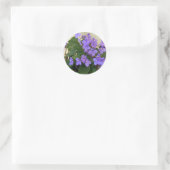 Blauwblauwe Violet Ronde Sticker (Tas)