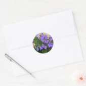 Blauwblauwe Violet Ronde Sticker (Envelop)