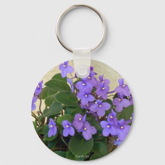 Blauwblauwe Violet Sleutelhanger (Voorkant)