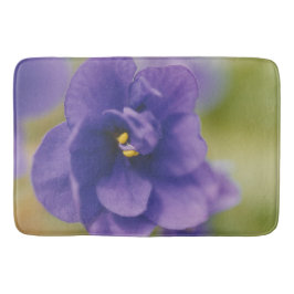 Blauwbloeiende bloem van Violet Saintpaulia Zoomed Badmat