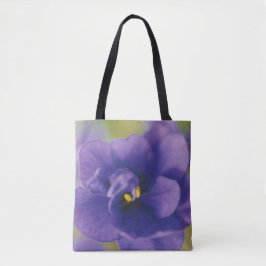 Blauwbloeiende bloem van Violet Saintpaulia Zoomed Tote Bag