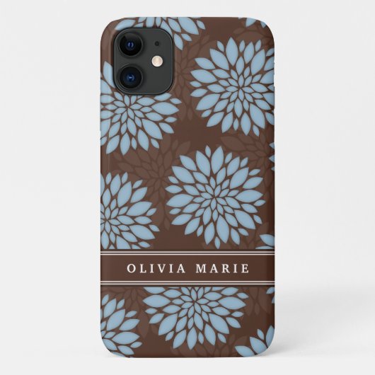 Blauwbloem blauw bloem Case-Mate iPhone case (Achterkant)
