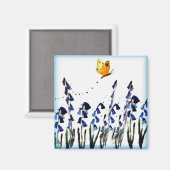Blauwbloem Bovlinderlente Magneet (Voorkant / Achterkant)