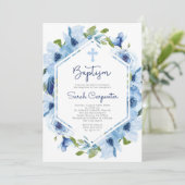 Blauwbloembaptisme Kaart (Staand voorkant)