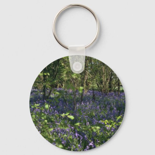 Blauwbloemen Bossen Sleutelhanger (Voorkant)