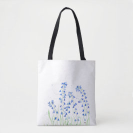 Blauwbloemen canvas tas