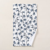 Blauwbloemen, haarklokken, bloemen bad handdoek (Handdoek)