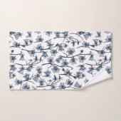 Blauwbloemen, haarklokken, bloemen bad handdoek (Handdoek)