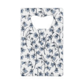 Blauwbloemen, haarklokken, bloemen creditkaart flessenopener (Voorkant)