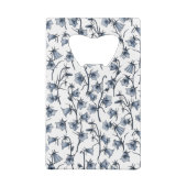 Blauwbloemen, haarklokken, bloemen creditkaart flessenopener (Achterkant)