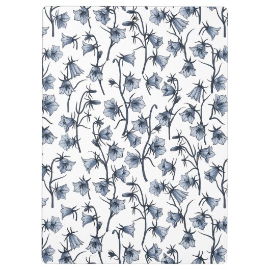 Blauwbloemen, haarklokken, bloemen klembord (Achterkant)