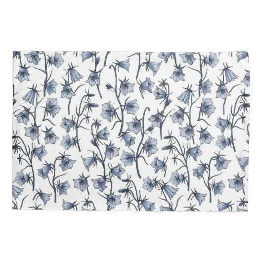 Blauwbloemen, haarklokken, bloemen kussensloop (Achterkant-Links)