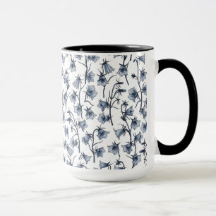 Blauwbloemen, haarklokken, bloemen mok