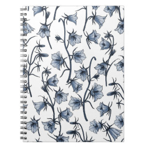 Blauwbloemen, haarklokken, bloemen notitieboek