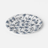 Blauwbloemen, haarklokken, bloemen papieren bordje (Gekanteld)