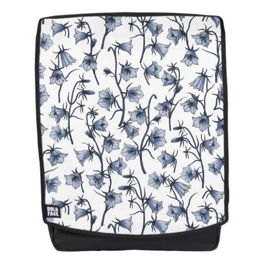 Blauwbloemen, haarklokken, bloemen rugtassen (Voorkant)