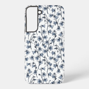 Blauwbloemen, haarklokken, bloemen samsung galaxy hoesje