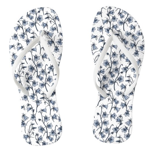 Blauwbloemen, haarklokken, bloemen teenslippers (Voetbed)