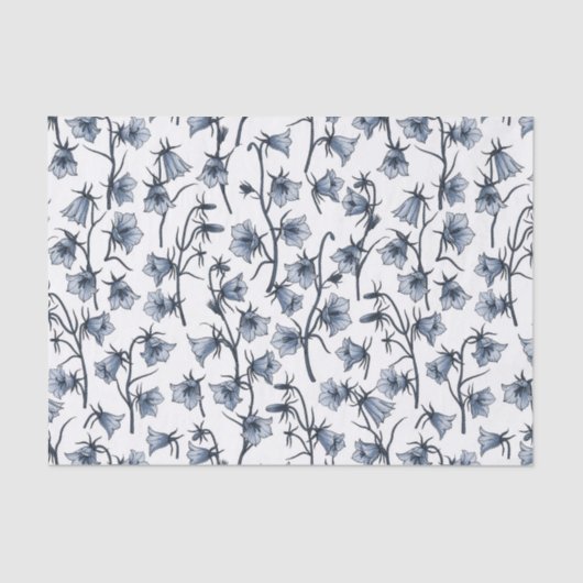 Blauwbloemen, haarklokken, bloemen tissuepapier (Voorkant)