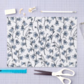 Blauwbloemen, haarklokken, bloemen tissuepapier (Craft)