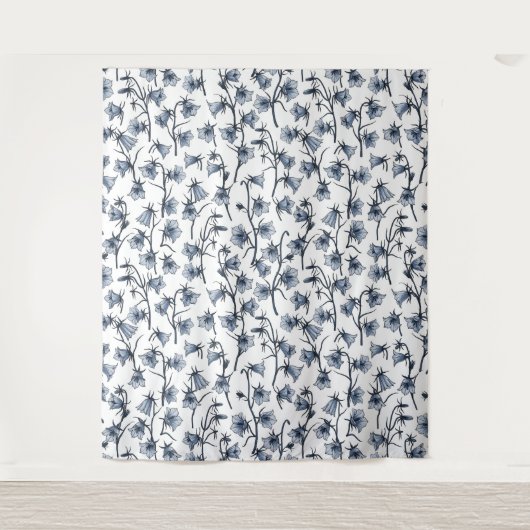 Blauwbloemen, haarklokken, bloemen wandkleed (Voorkant)