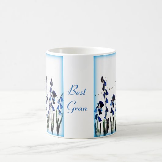 Blauwbloemen Vlinderbloemigen Tweekleurige Koffiemok (Center)