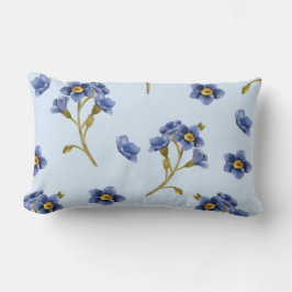 Blauwbloemig kussen