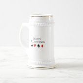 Blauwbloemig T-shirt Bierpul (Voorkant links)