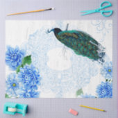 Blauwbloemig voetstuk tissuepapier (Craft)